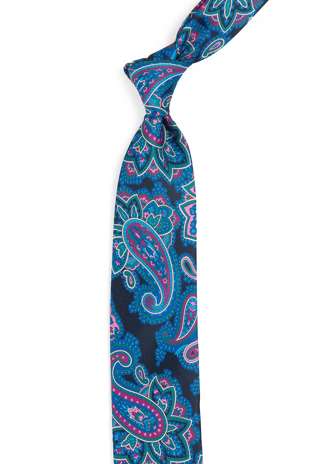 Cravata albastra print floral 1