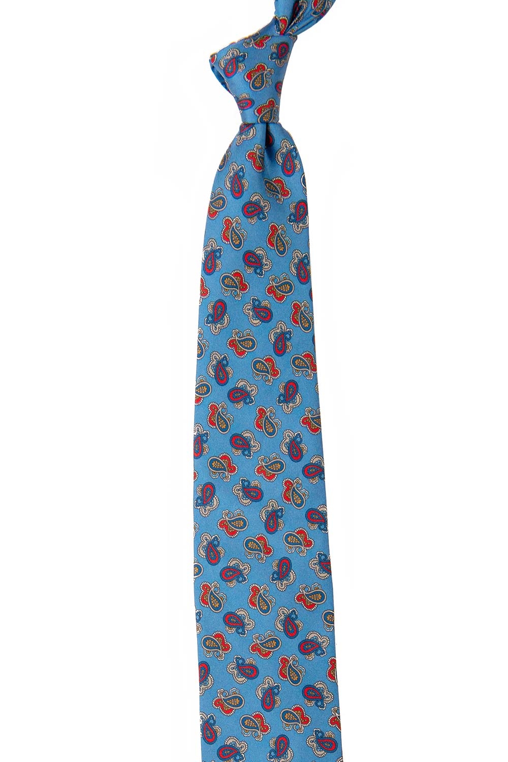Cravata Matase imprimata Bleu print Floral 1