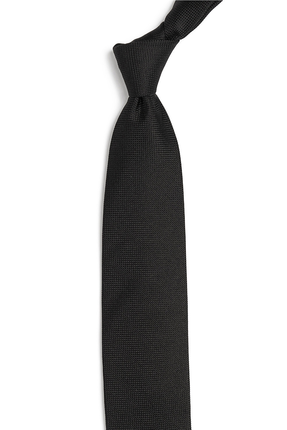 Cravata matase tesuta neagra uni 1