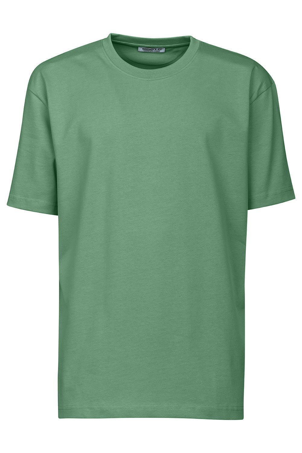 Tricou oversize verde guler rotund 1