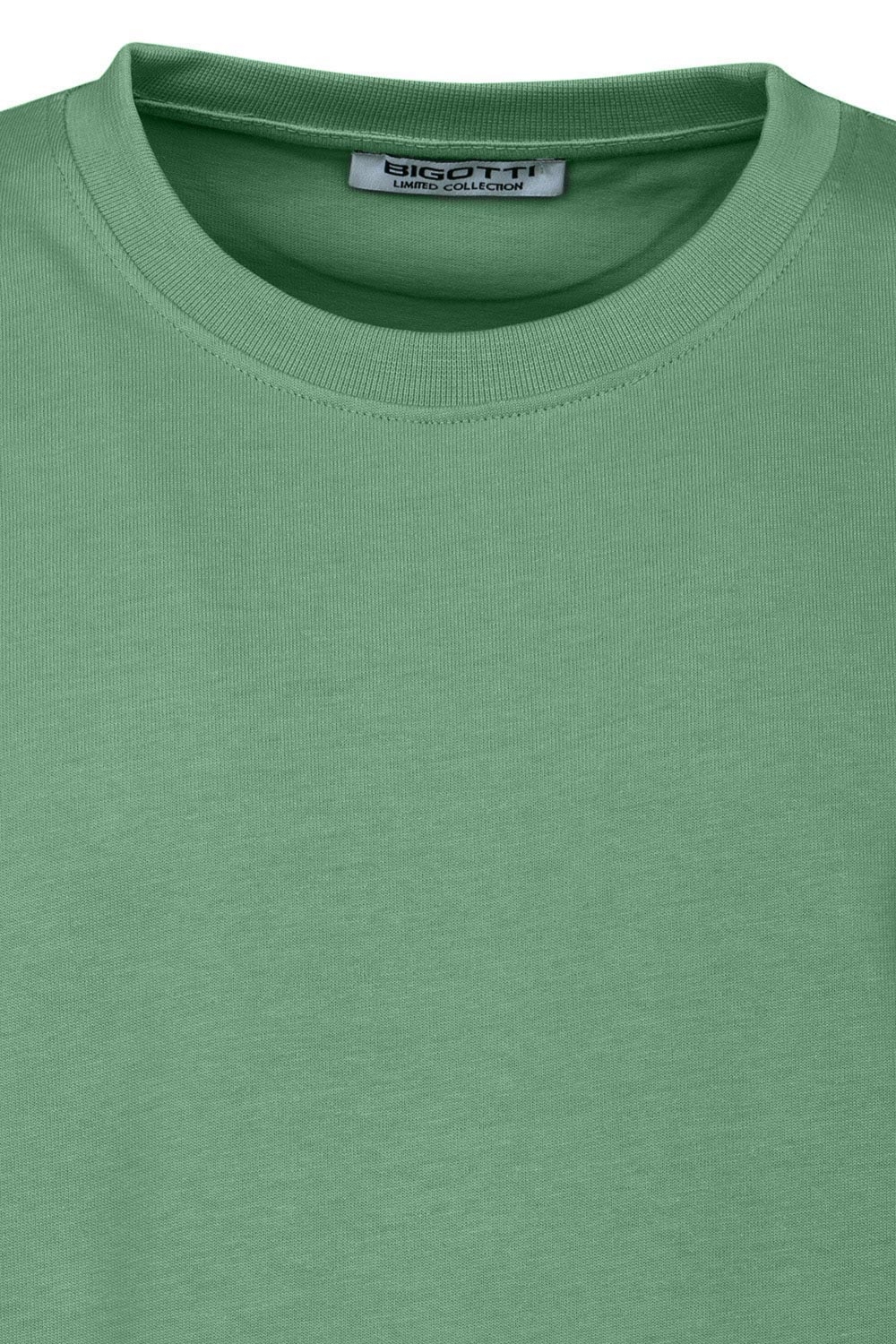 Tricou oversize verde guler rotund 2