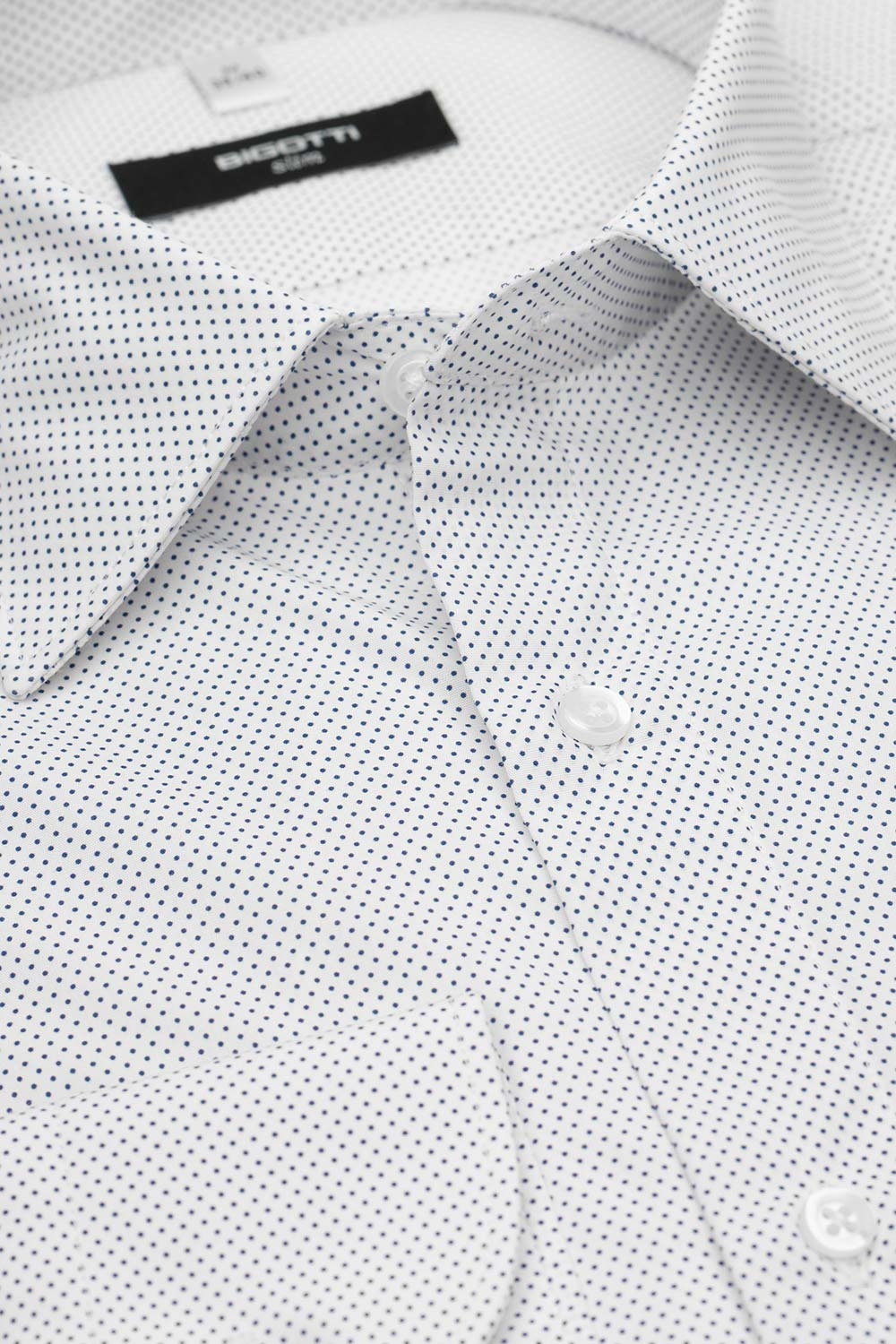 Camasa slim alba print geometric 1