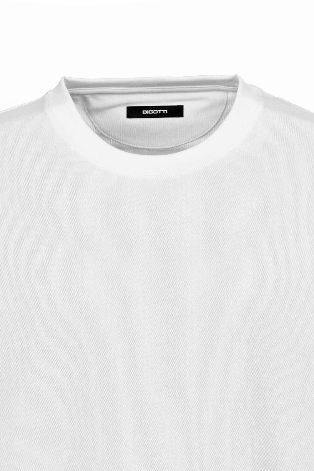 Tricou regular alb uni 1