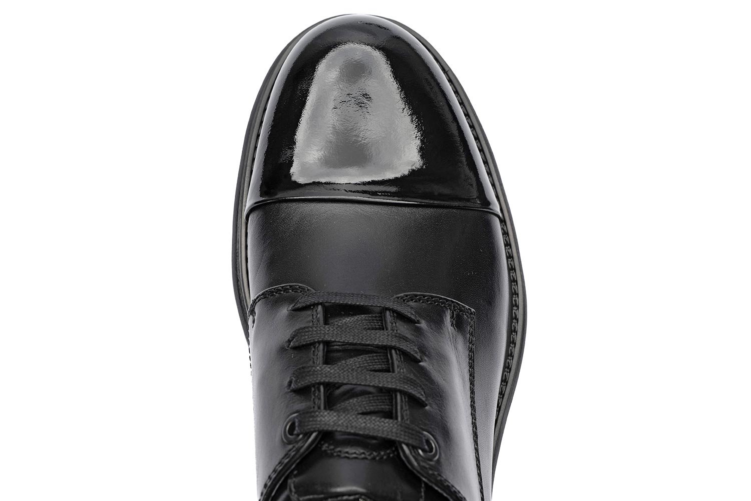 Black genuine leather shoes 3