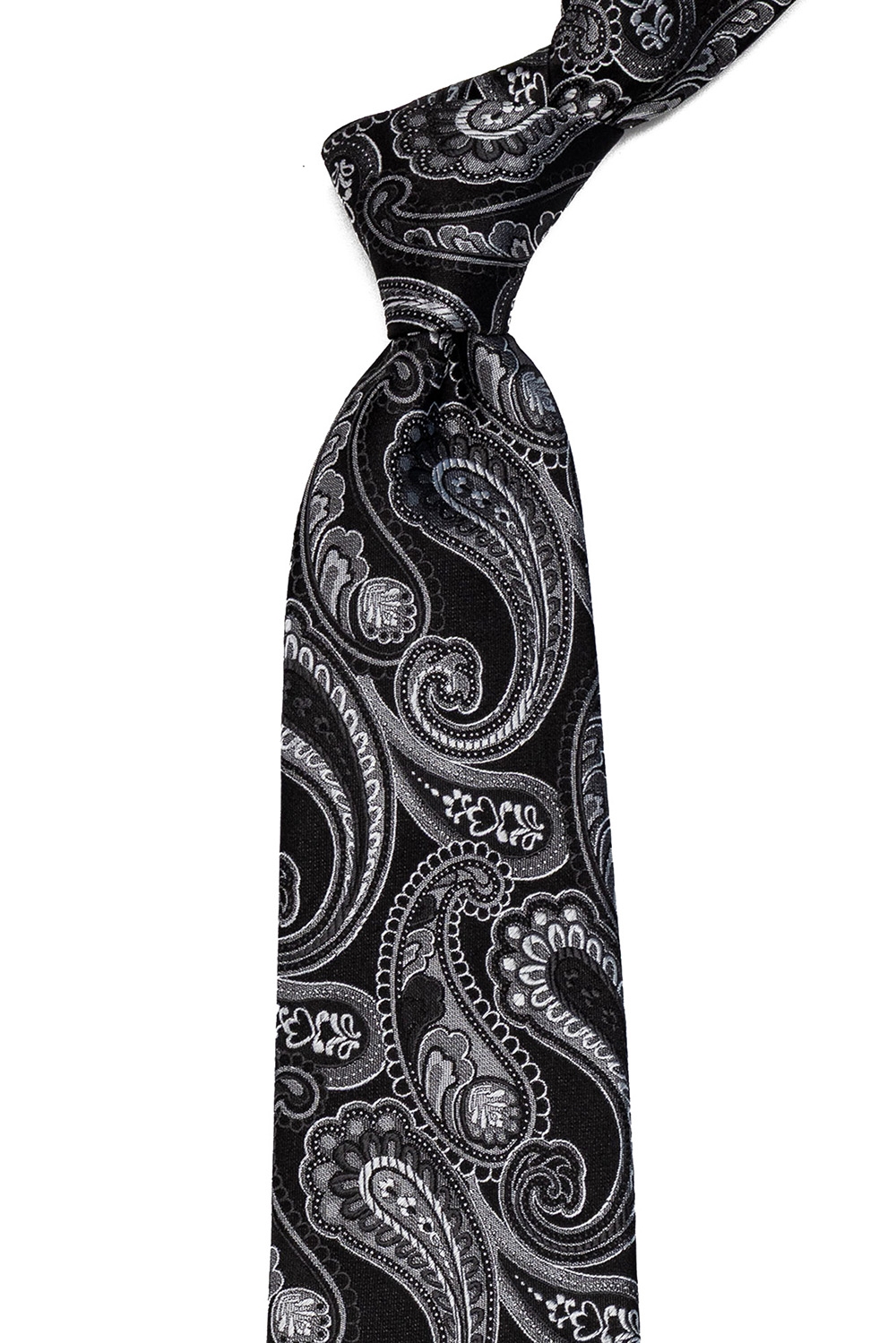 Matase tesuta black floral 1