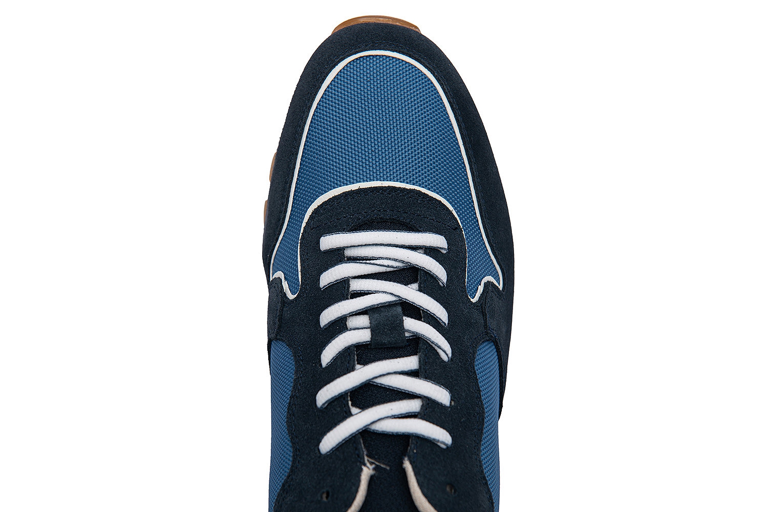 Sneakers bleumarin piele naturala si textil 3