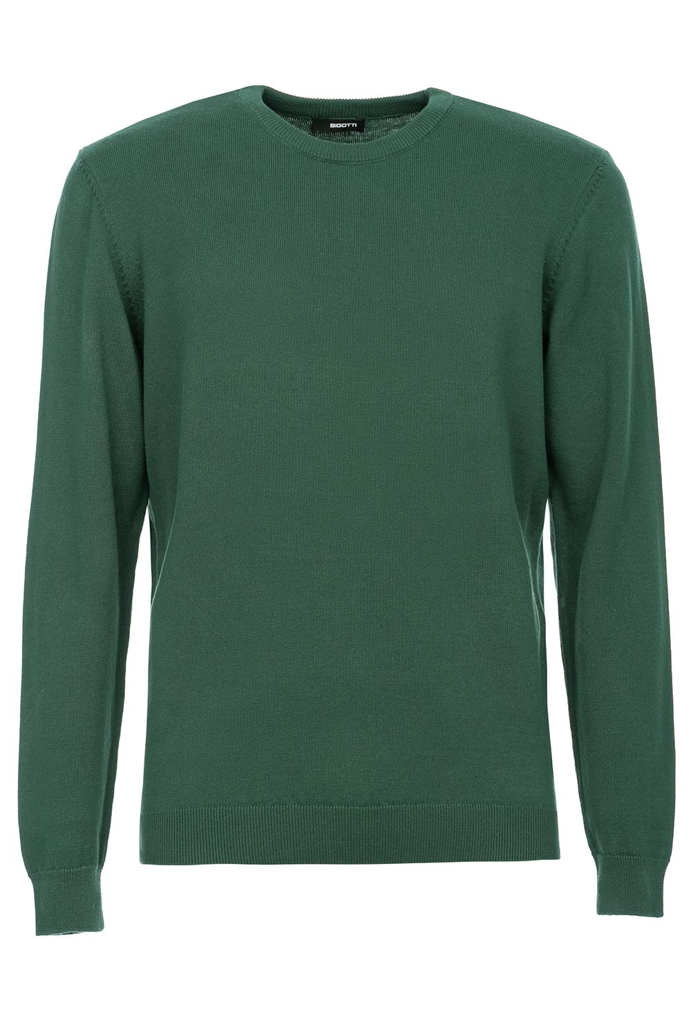 Pulover slim verde guler rotund 0