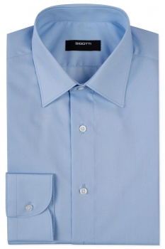 Shaped light blue plain shirt