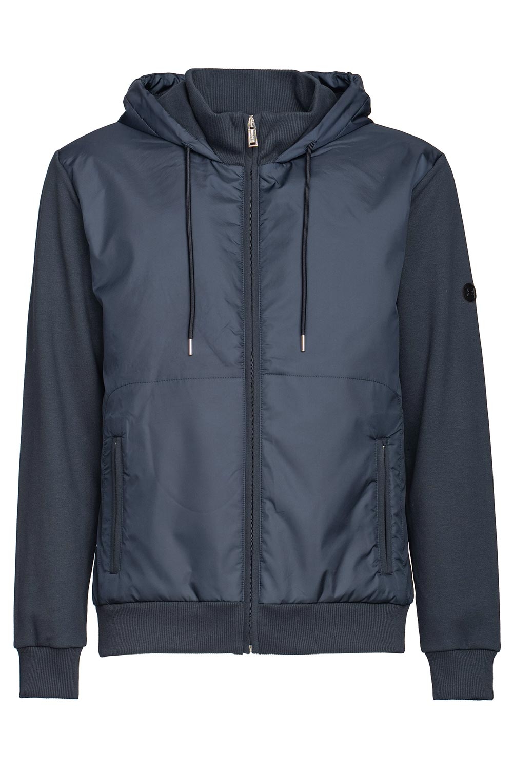 Hanorac slim bleumarin cu gluga 0