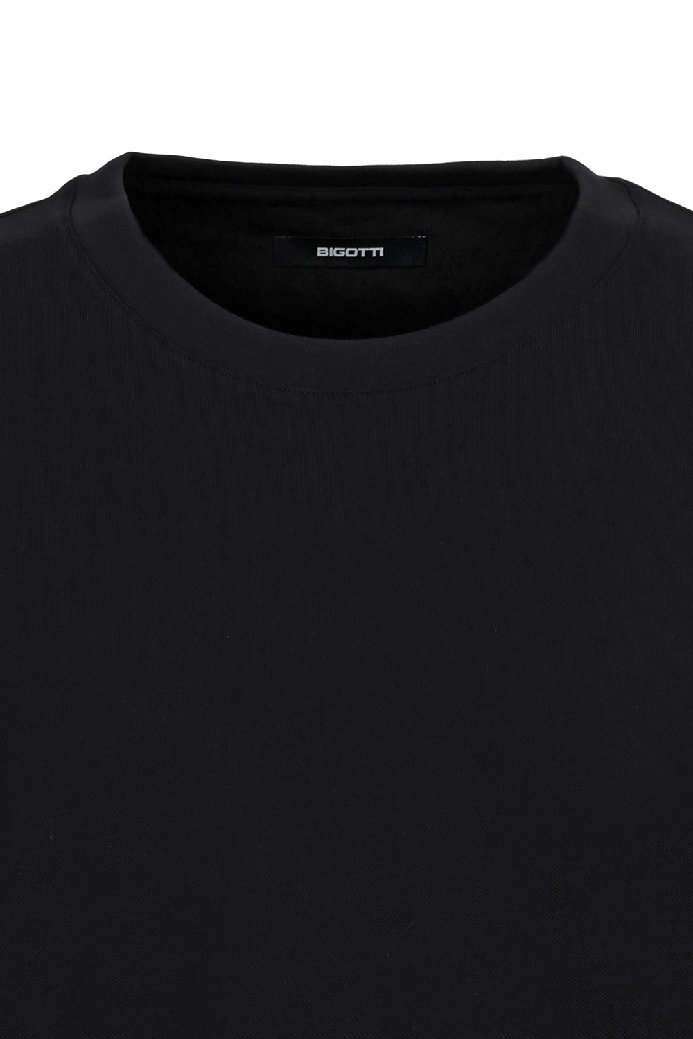 Tricou regular negru uni 1