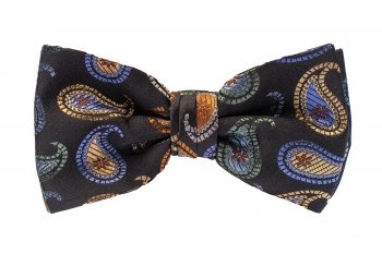 Papion negru print geometric