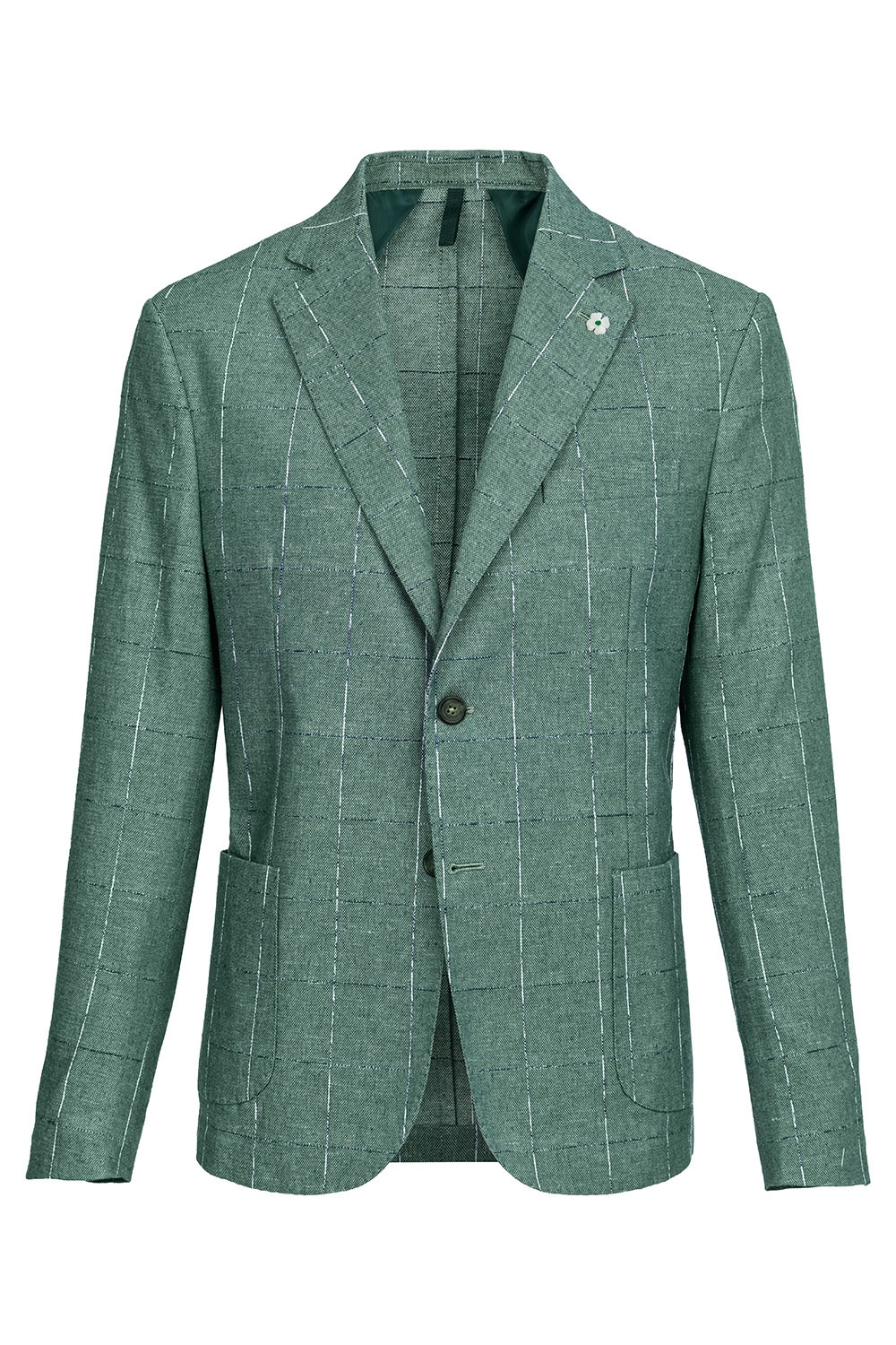 Slim body green carouri blazer 1