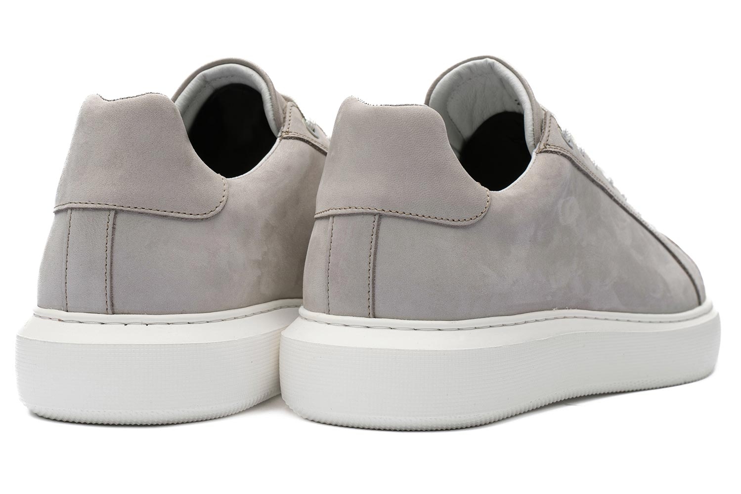 Grey genuine leather shoes 2