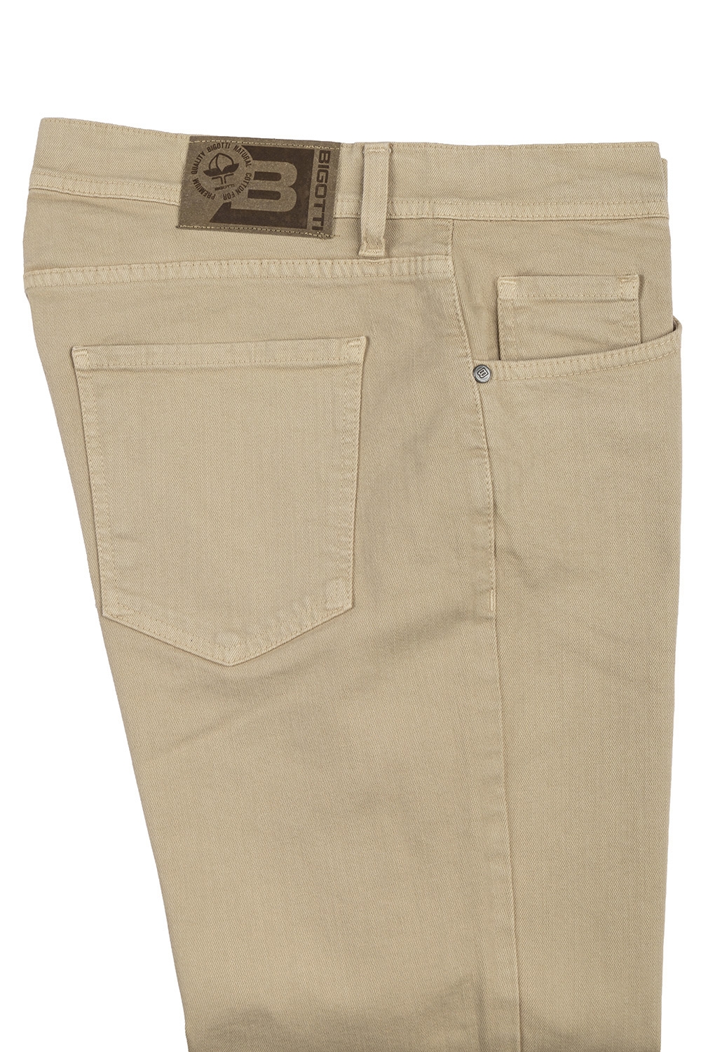 Pantaloni slim bej uni 2