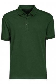 Tricou polo slim verde uni