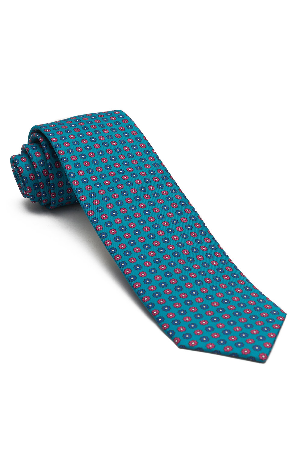 Cravata albastra print geometric 0