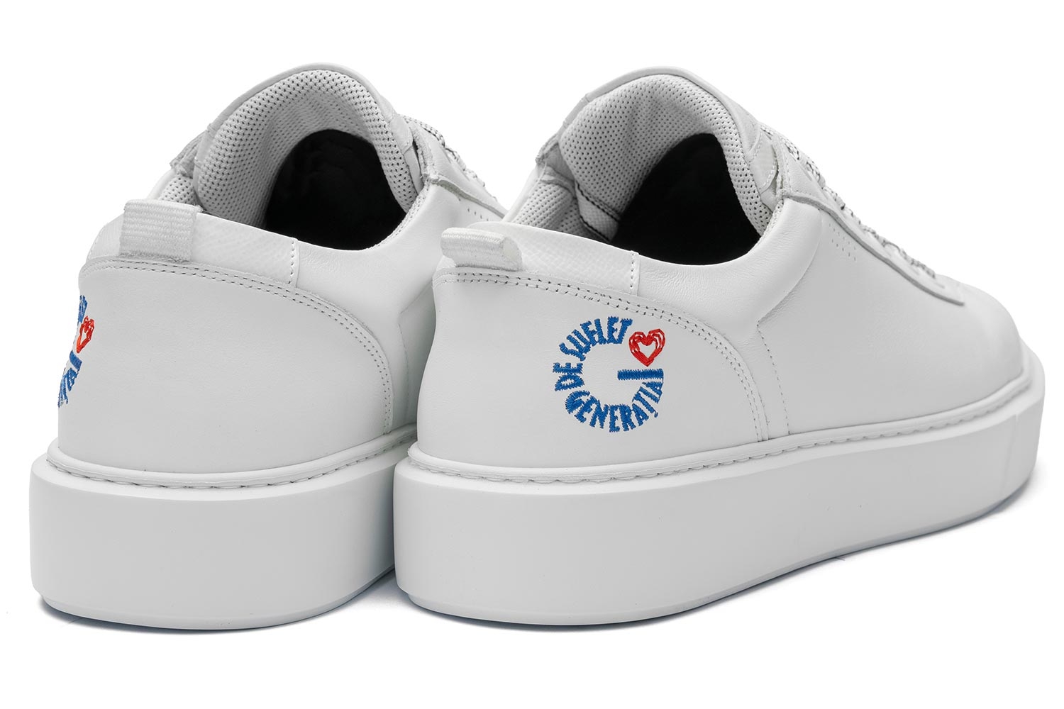 Sneakers albi piele naturala generatia de suflet 2