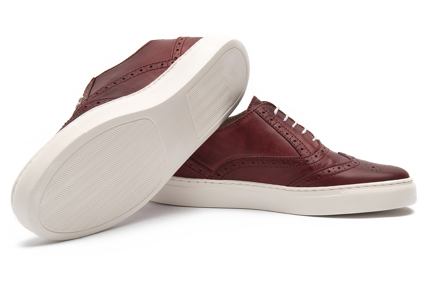 Burgundy genuine leather shoes 1