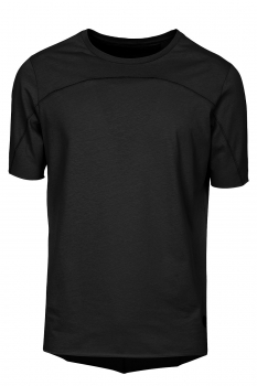 Tricou slim negru guler rotund