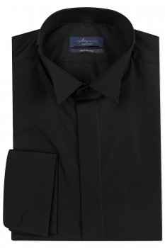 Superslim black plain shirt