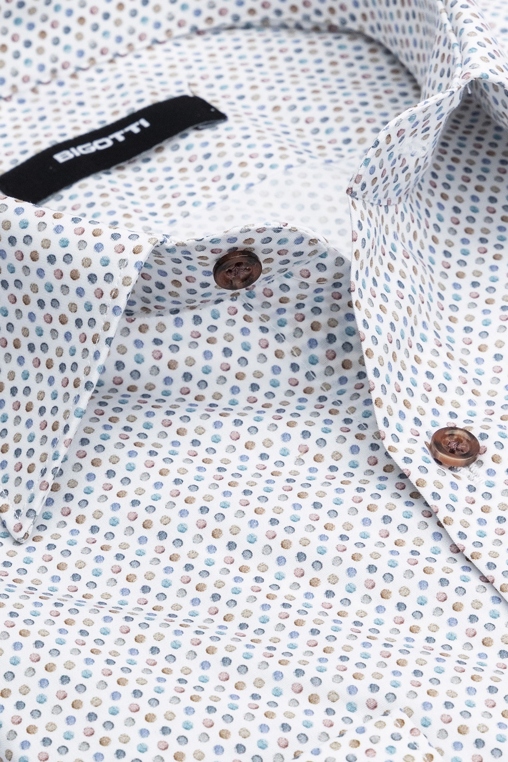 Camasa slim alba print geometric 1