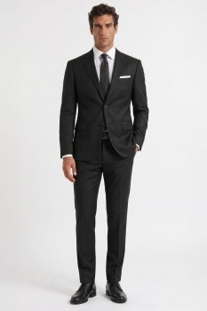 Costum slim negru uni