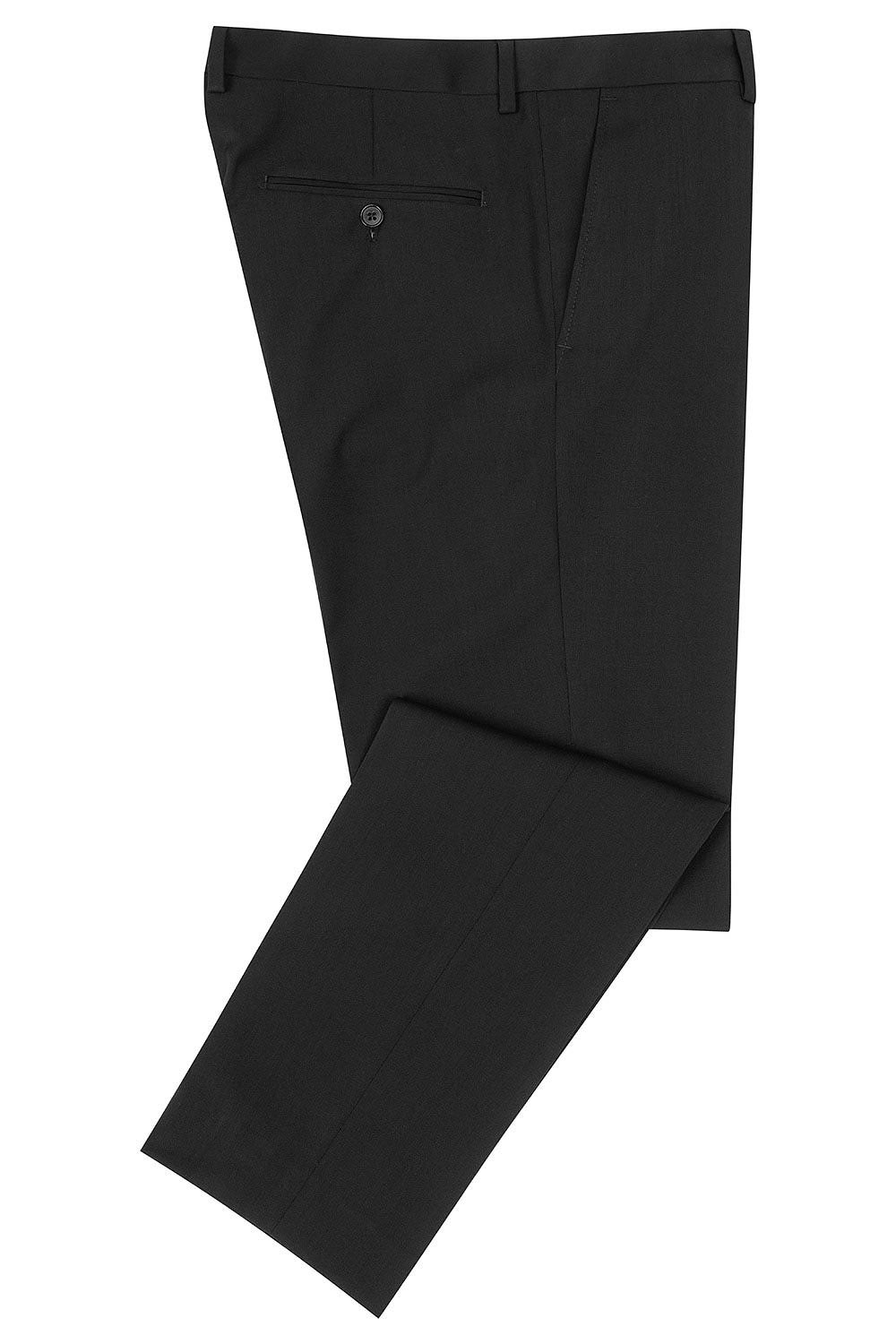 Slim body black plain trousers 0