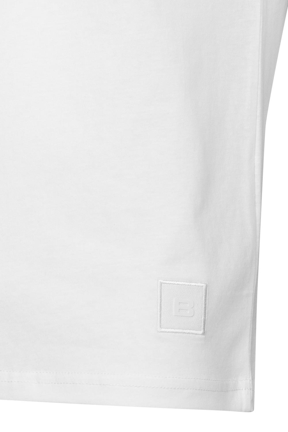 Tricou slim alb guler rotund 2
