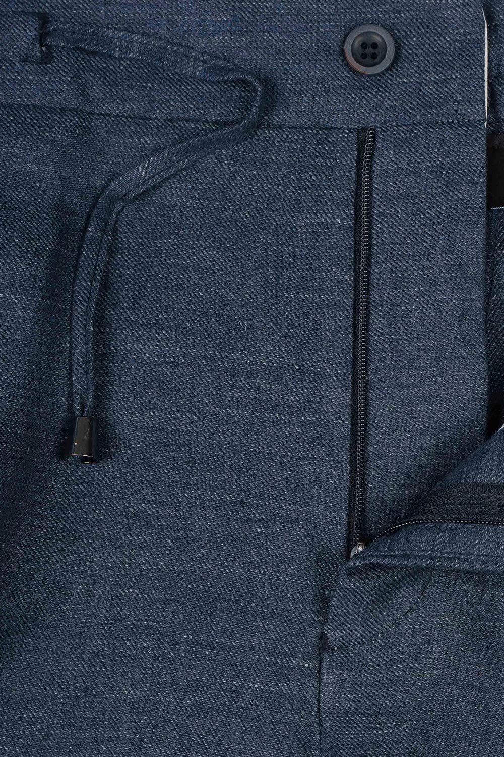 Slim body navy plain trousers 2