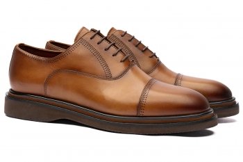 Brown genuine leather shoes