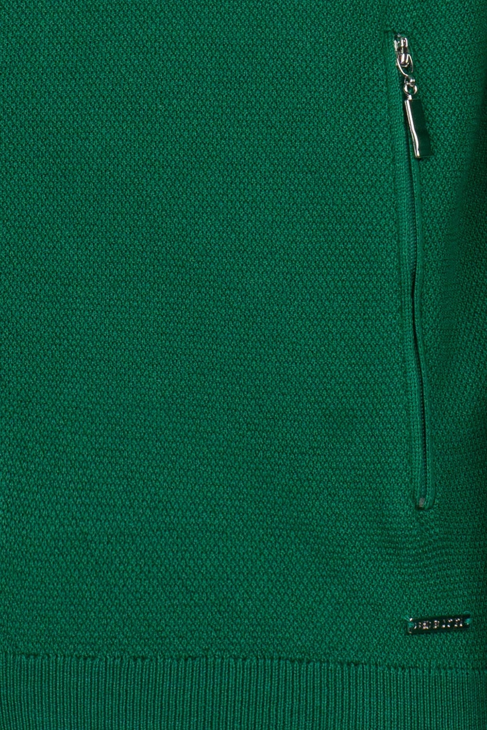 Pulover regular verde cu fermoar 1