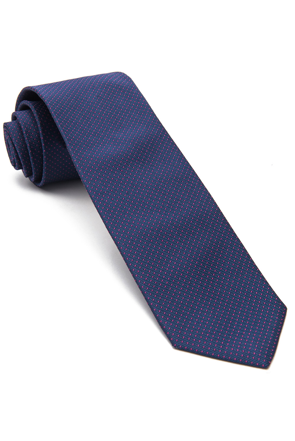 Cravata matase tesuta albastra print geometric 0