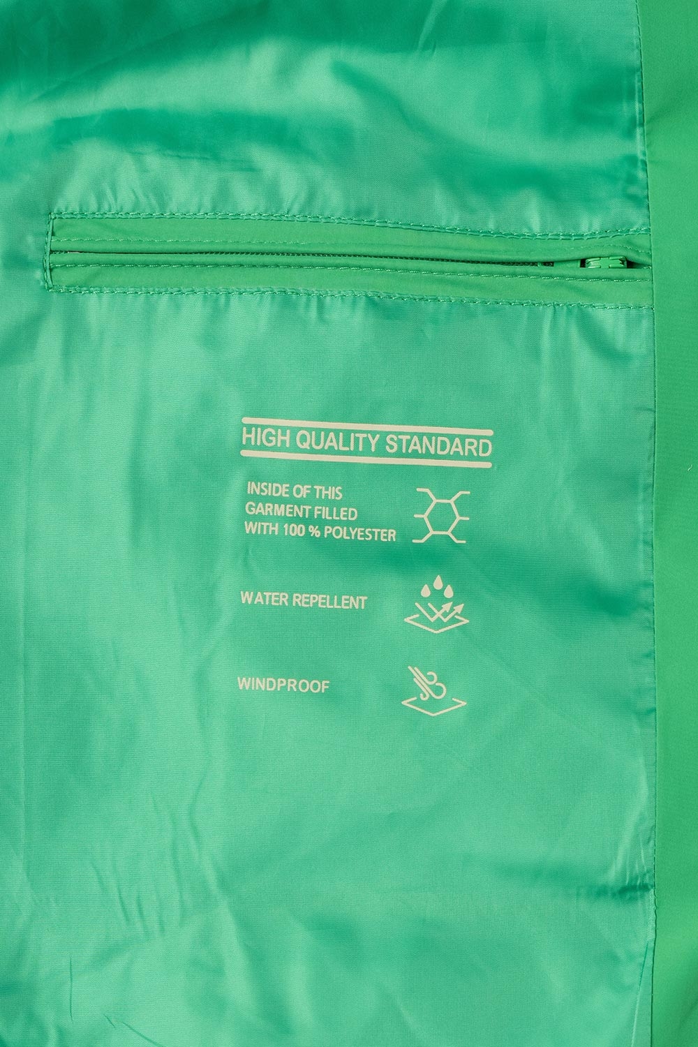 Geaca slim verde uni 2