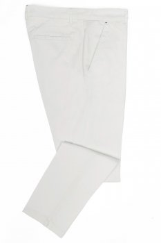 Pantaloni slim albi uni