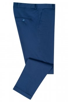 Pantaloni slim albastri uni
