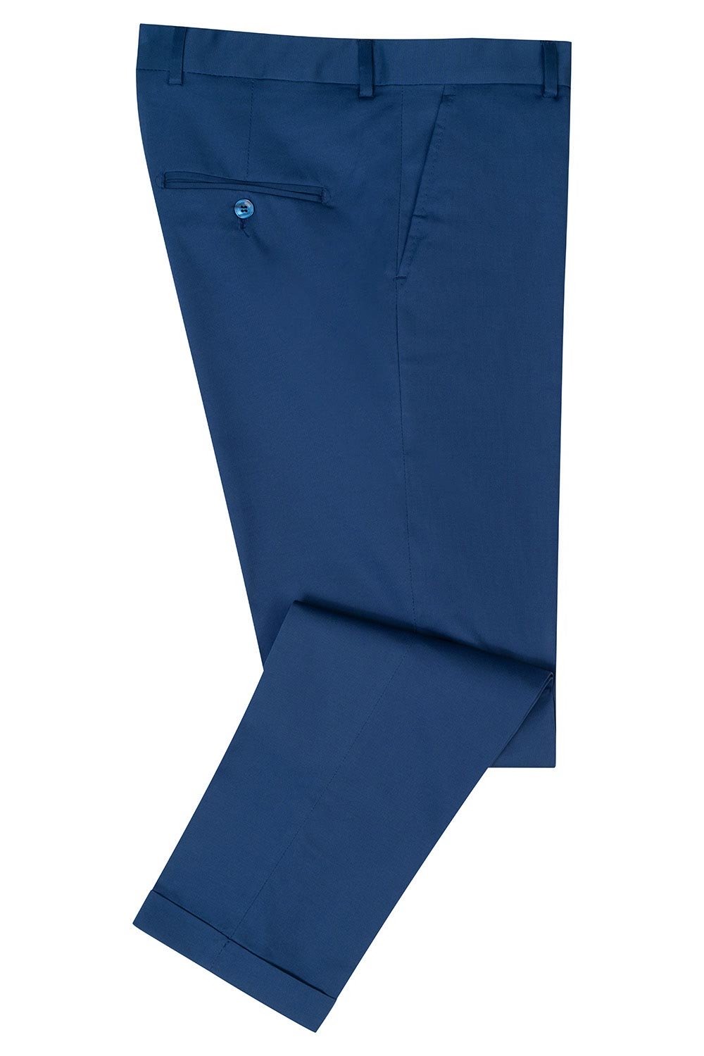 Pantaloni slim albastri uni 0