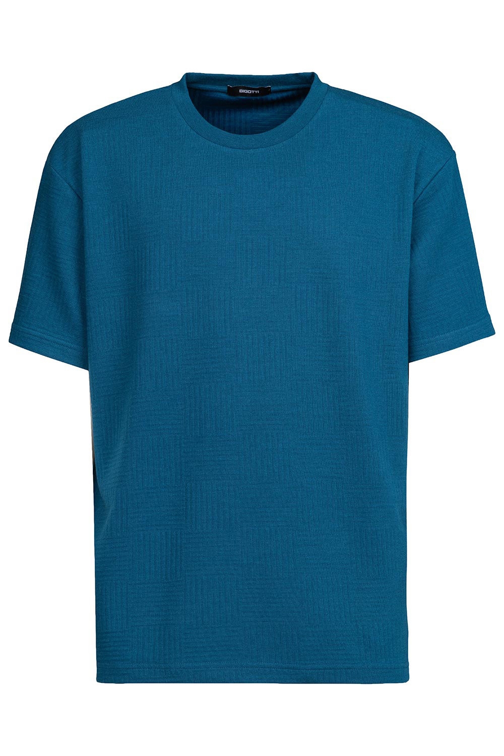 Tricou oversize albastru uni 1