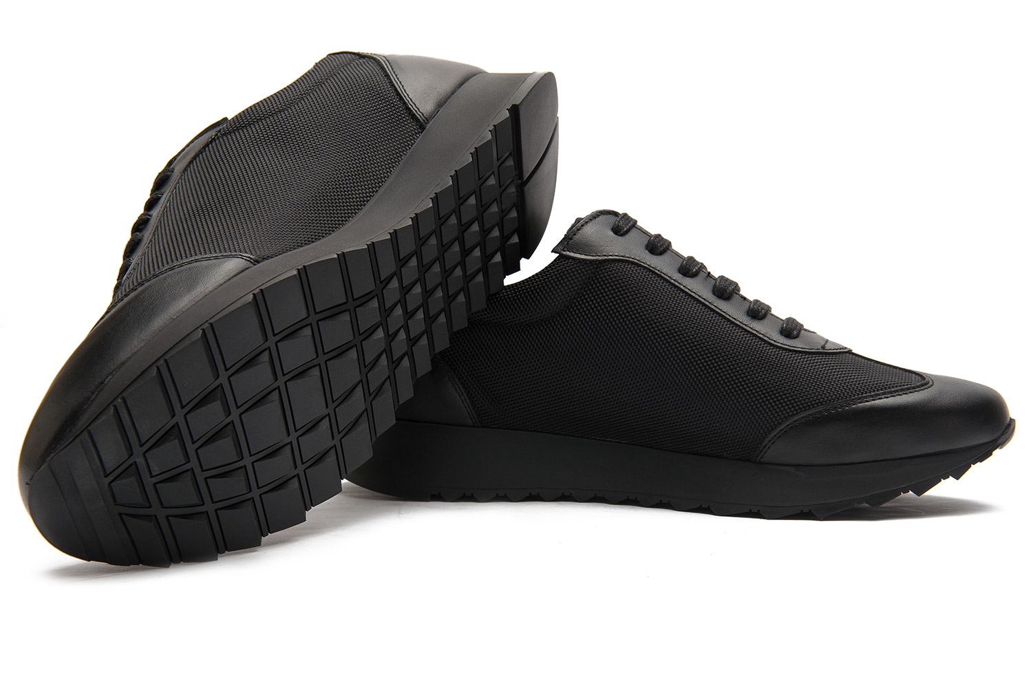 Sneakers negri piele naturala 1