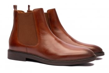 Brown genuine leather shoes