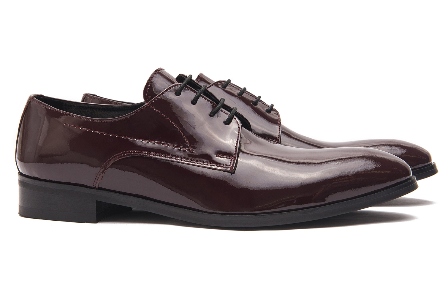 Burgundy genuine leather shoes 0
