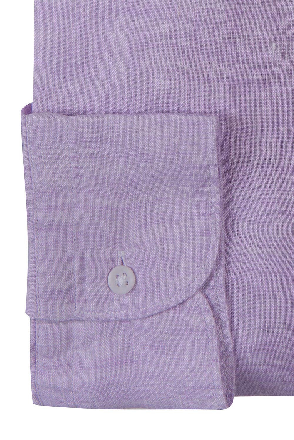 Camasa din in superslim lila uni 2