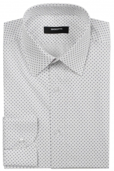 Camasa slim alba print geometric