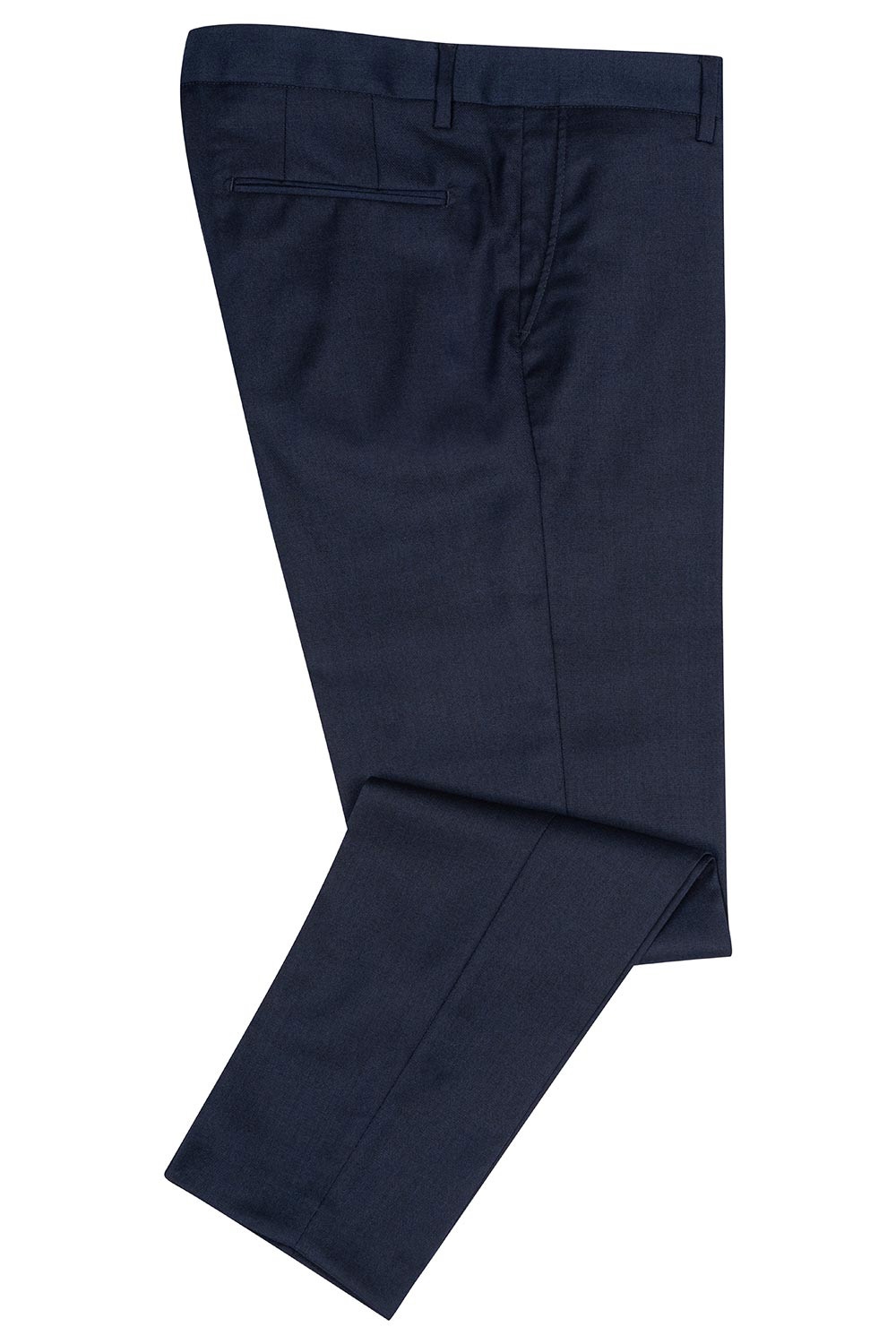 Slim body navy plain trousers 1