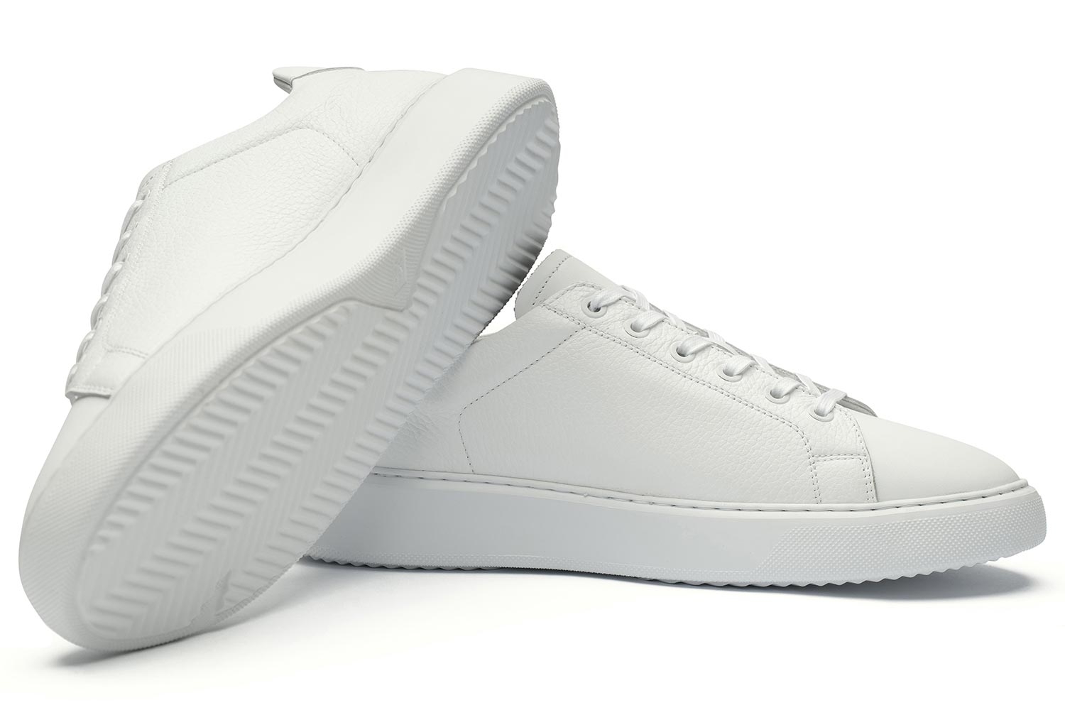 Sneakers albi piele naturala 1