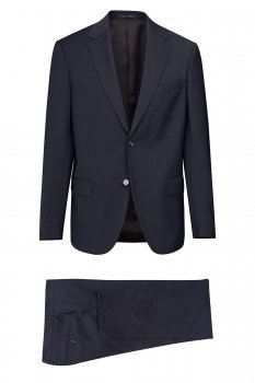 Slim body navy plain suit