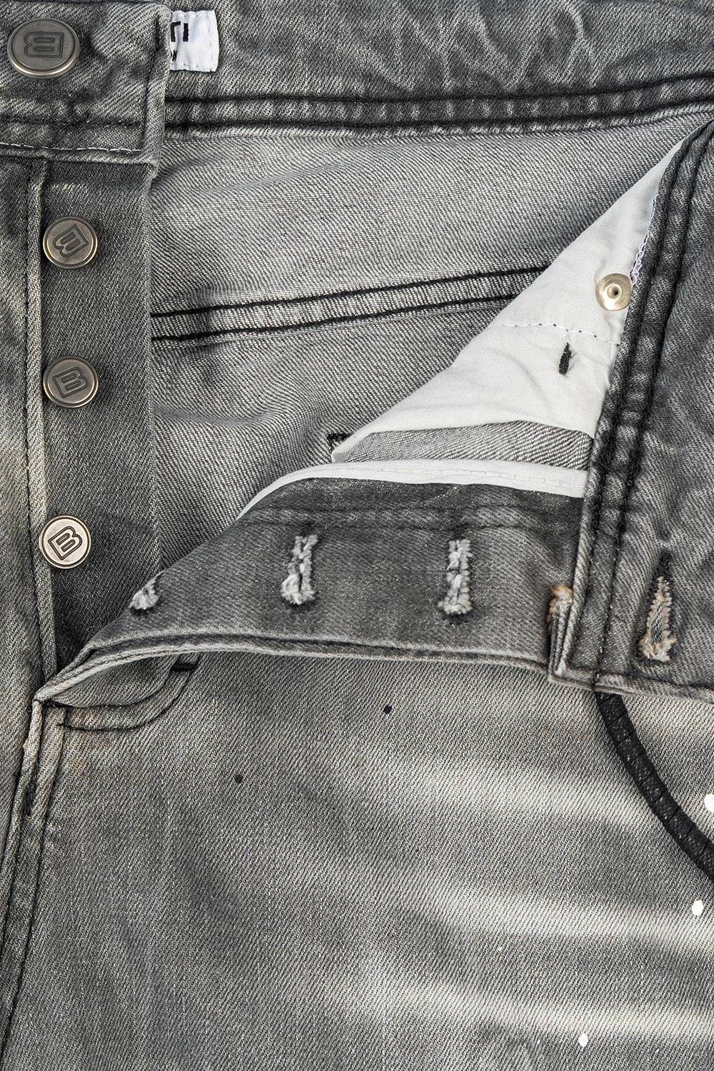 Blugi slim gri uni 2