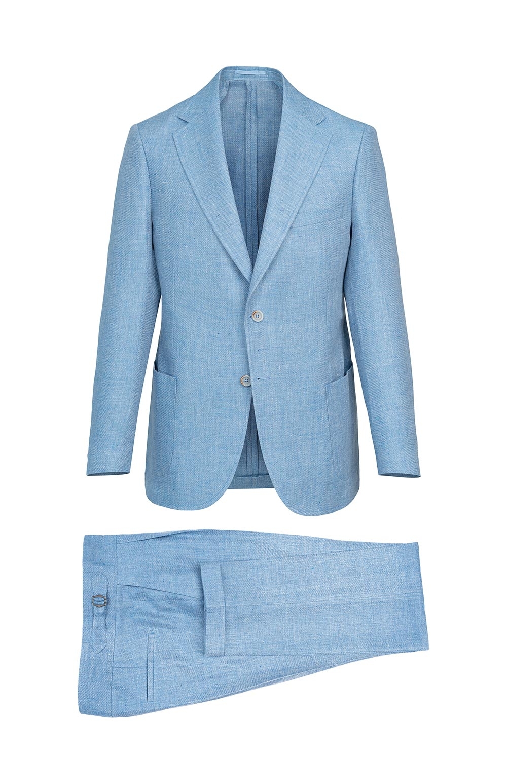 Costum slim albastru uni 0