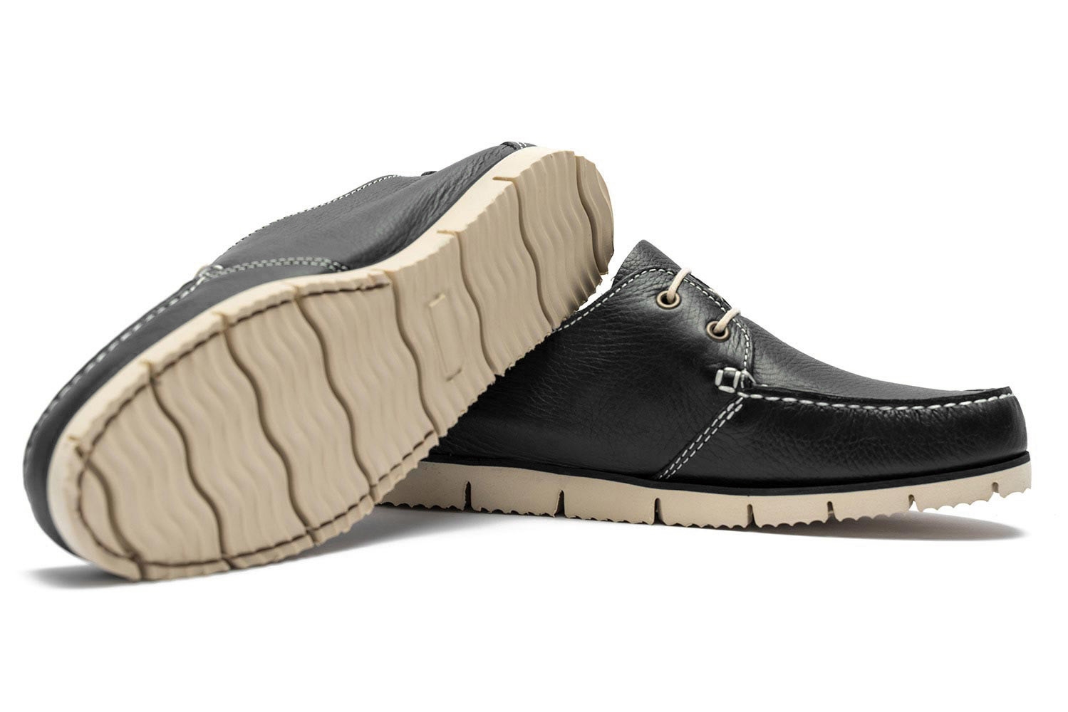 Boat shoes negri piele naturala 1
