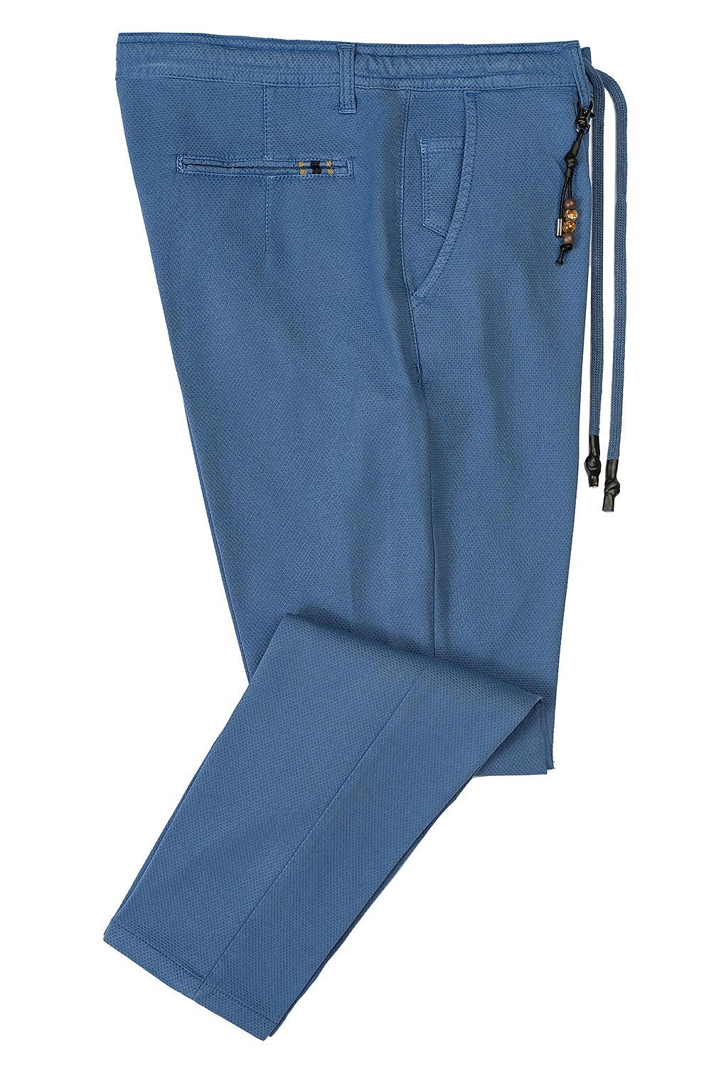 Slim body light blue plain trousers 1