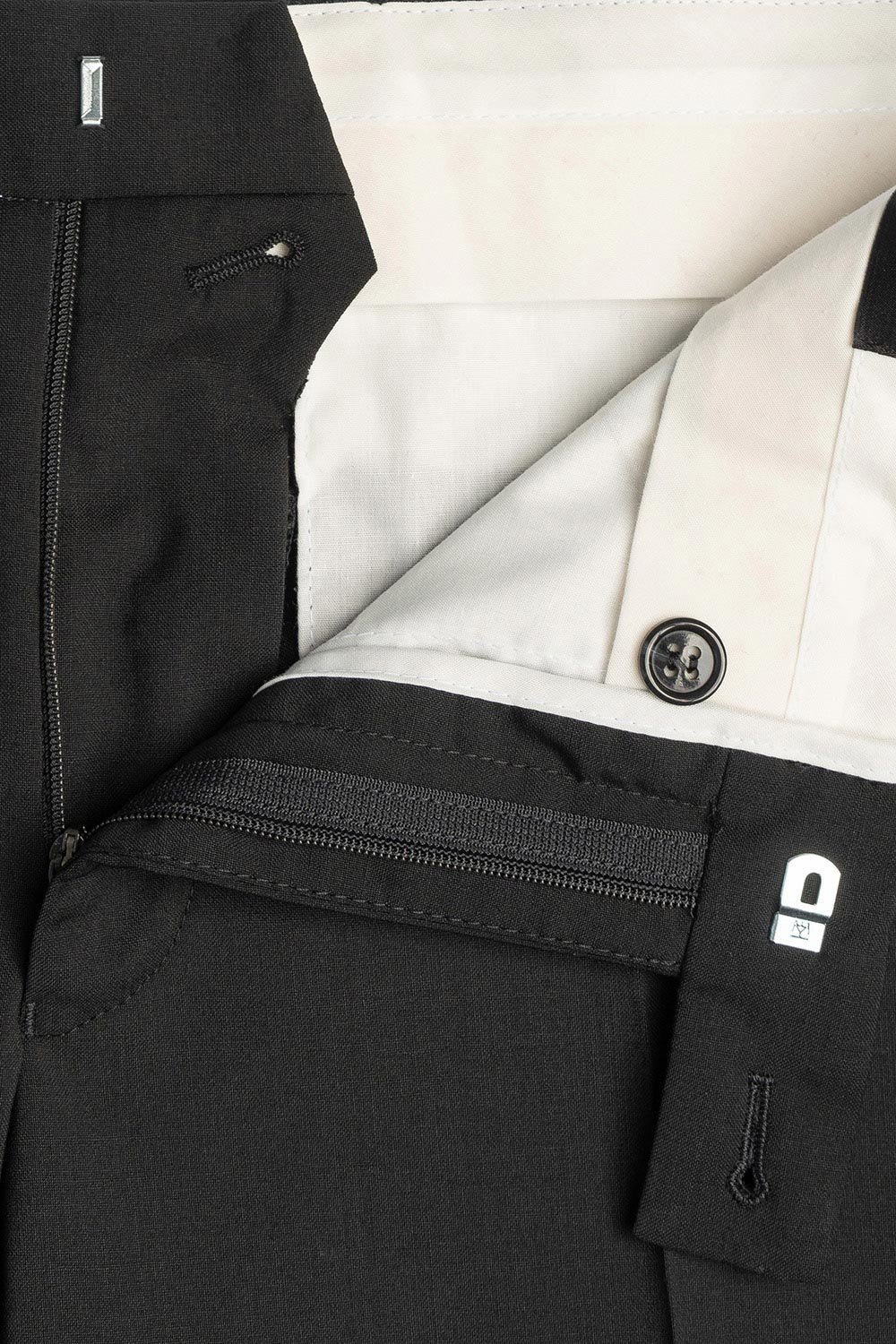 Pantaloni conti slim negri uni 1